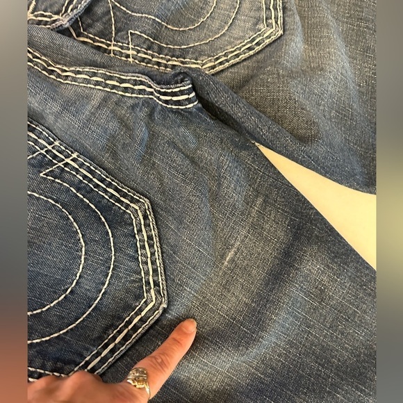 True Religion Section Ricky crop capri relaxed pants Sz-30x26 w/zip n button. W1 - Picture 6 of 10